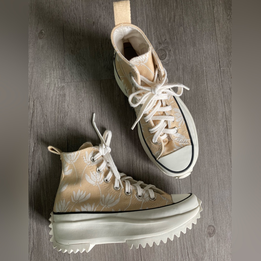 Converse Women’s Platform Canvas Run Star Hike Summer Spirit Floral High-Tops - Picture 3 of 15